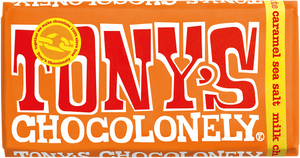 Chocolate Tony's con leche, caramelo y sal marina 32% 180gr