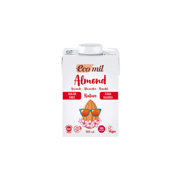 Bebida vegetal orgánica Ecomil de Almendra s/az. 500cc
