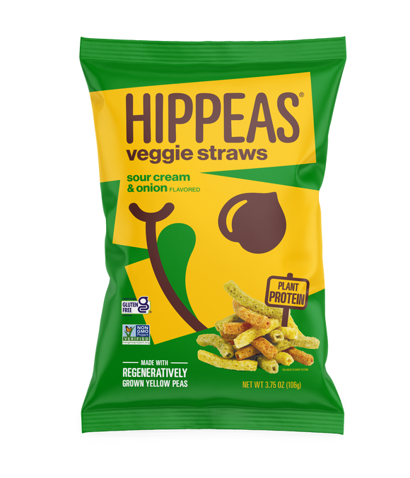 Hippeas Straws Sour Cream & Onion – 106 g