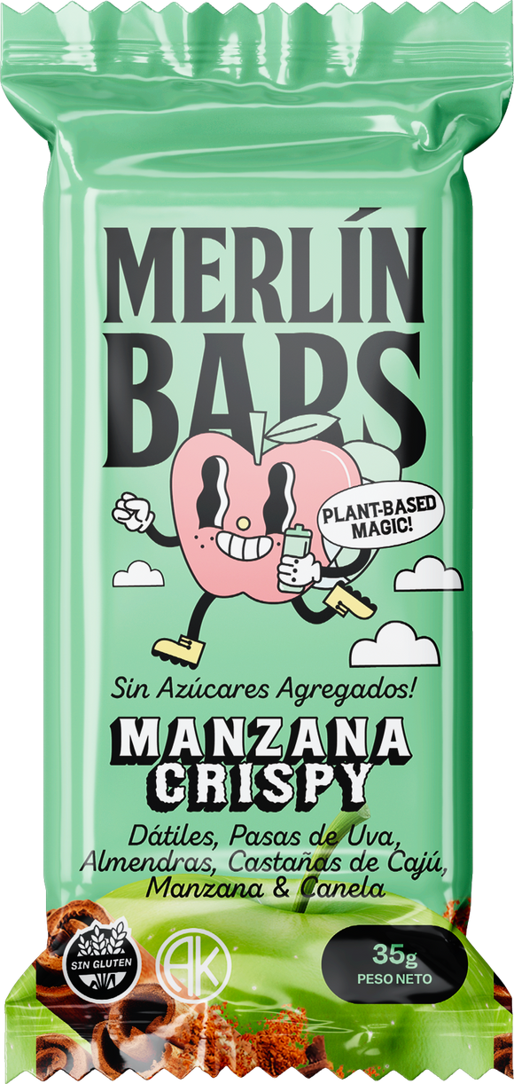 Merlín Bars Manzana Crispy 35gr 14x20