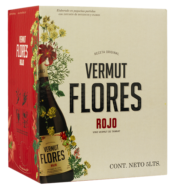 Bag In Box 5lts Vermut Flores Rojo