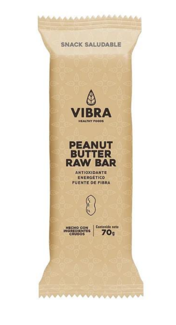 Caja x20 - Barritas Raw Bar Vibra Peanut 70grs.