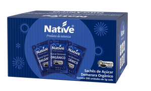 Caja Azúcar Demerara Orgánica Native 200 Sachets 5grs.