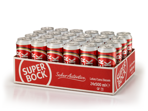 Promo especial 5x4 cajas Cerveza Super Bock Lata 500cc x24unid.